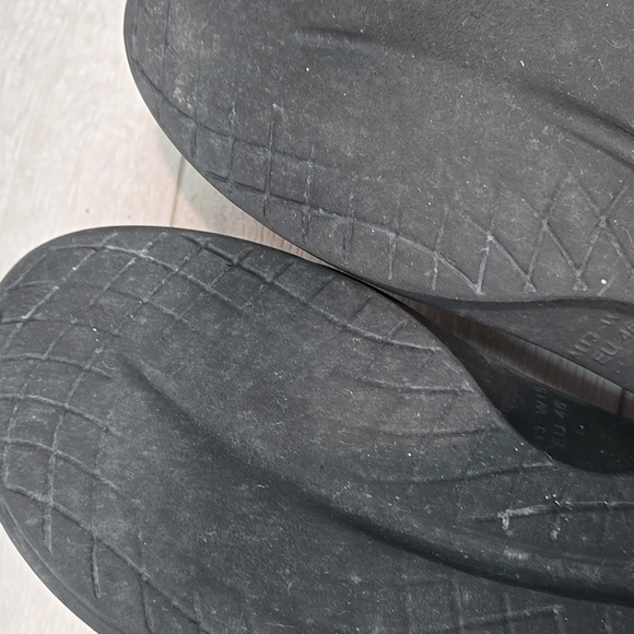 Oofos Mens Hook & Loop Black Slide Sandals Shoes Sz 13 - Picture 11 of 13